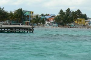 Arriving in San Pedro by water taxi from Belize City.