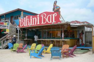 Colorful beach bar
