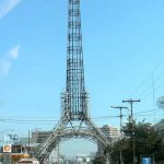 Decorative metal tower in Guatemala City