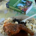 Chicken, beans, rice, noodles