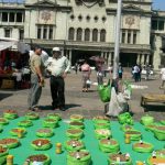 National Palace of Culture and herb vendor