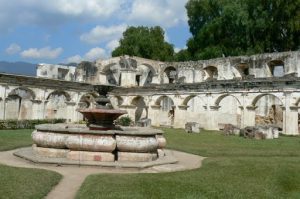 Convent of Santa Clara fountain and ruins