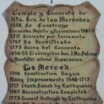 History plaque of Merced church