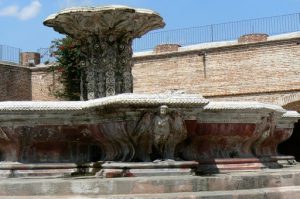 Fountain detail--Convent cloisters in Our Lady of Mercy (Merced) church