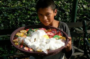 Same boy, same sweets, charming face