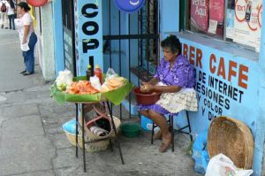 One of hundreds of street vendors