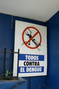 Precaution sign against dengue fever