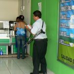 Armed guard at ice cream shop