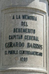 Monument to hero Captain Gerardo Barrios