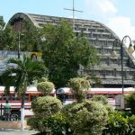 Parque Libertad with El Rosario church