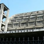 El Rosario church has an unusual arched style