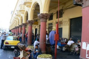 Old town architecture market