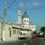 Odd combination of classic Christian dome and Islamic-style steeple