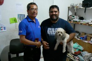 Joaquin and William with one of their pets