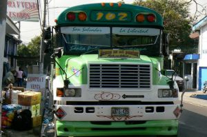 Our bus from San Salvador to Libertad beach city