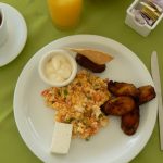 Lunch with fried plantains