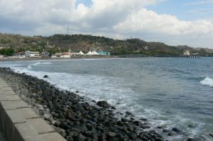 Along the promenade