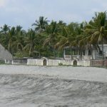 Holiday house along the beach