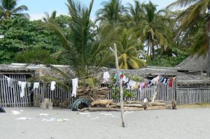 Local working class house along the beach