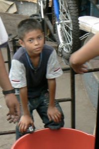 Young food vendor