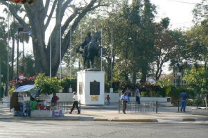 Monument to Simon Bolivar, liberator, in Libertad Park