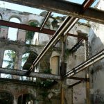 Unrestored building interior in old town