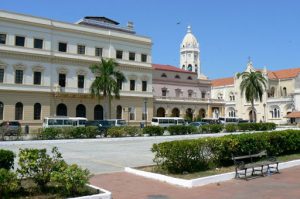 Plaza with military offices in old town