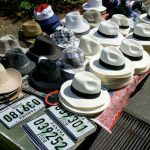 Panam hats for sale on the plaza