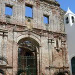 Unrestored church; many old town buildings were neglected for decades