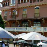 Grand colonial restaurant and cafe on Parque Bolivar