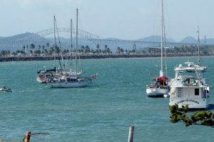 The Causeway along Panama Bay with Bridge of the Americas