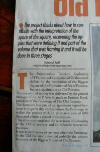 Newspaper story using strange English about restoring Old Panama