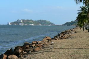 The Causeway leading back to the mainland