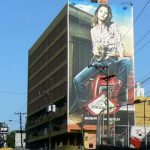 Jordache ad on a building