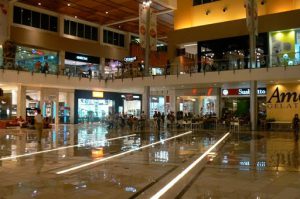 Inside shopping mall