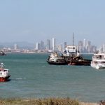 Various boats in the Panama Bay