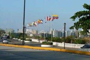 Modern Panama City viewed from the Causeway