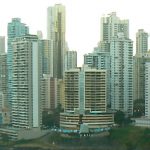 Close-up view of downtown Panama City