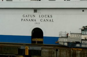 The Gatun Locks are at the north end of the