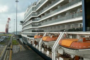 Cruise ships are enormous when viewed from close up