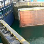 Each lock gate weighs five tons and operates like a