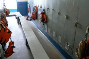 Canal staff locker room