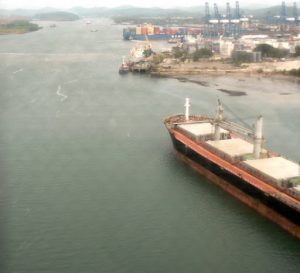 Entering the Canal from the south;  photo taken from the