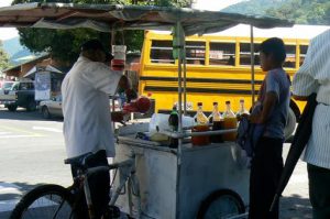 Local soda shop (flavored shaved ice)