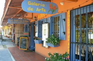 Colorful restaurant facade