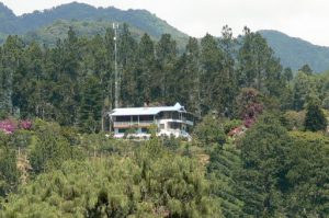 Retiree home with cell phone tower