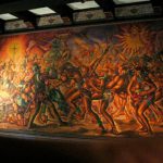 Fresco inside Palacio Nationale by Alberto Suarez depicting killing of