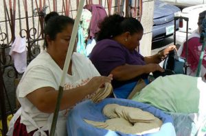 Tortilla vendors are nearly on every corner