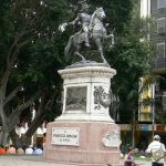 Plaza Morazan with statue of former president Francisco Morazan