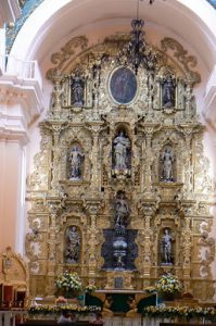 Baroque altar of gold and silver